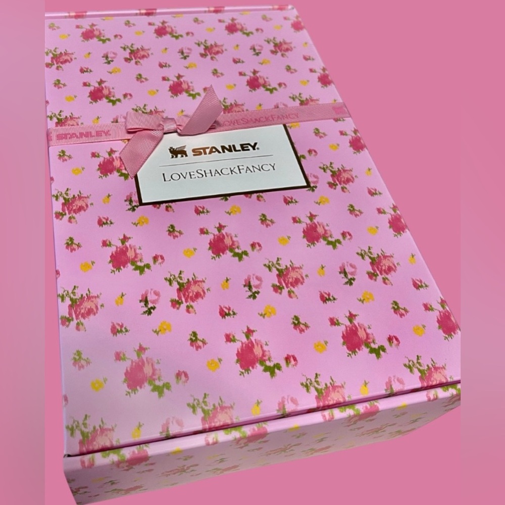 Stanley & Love Shack Fancy Colab NWT SS Tumbler/straw/topper/dust bag/Gift Boxed - Picture 7 of 11